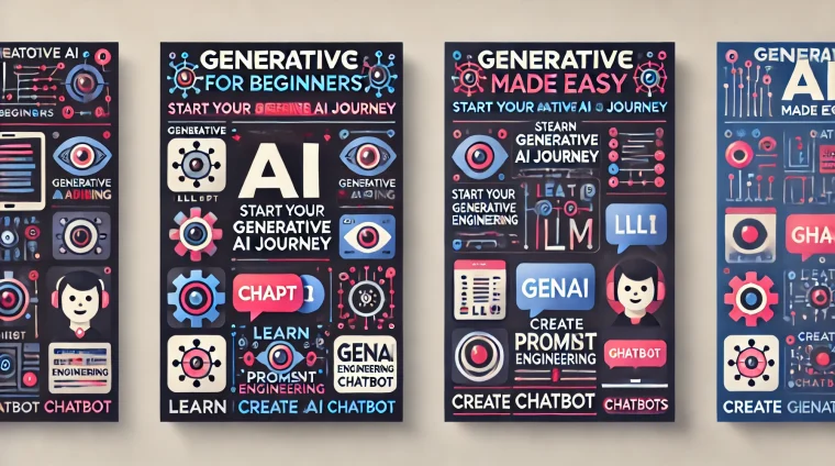 2024-07-15 18.22.17 - Create a wide aspect ratio thumbnail for the course titled 'Generative AI for Beginners' and 'Generative AI Made Easy_ Start Your Generative AI Journe